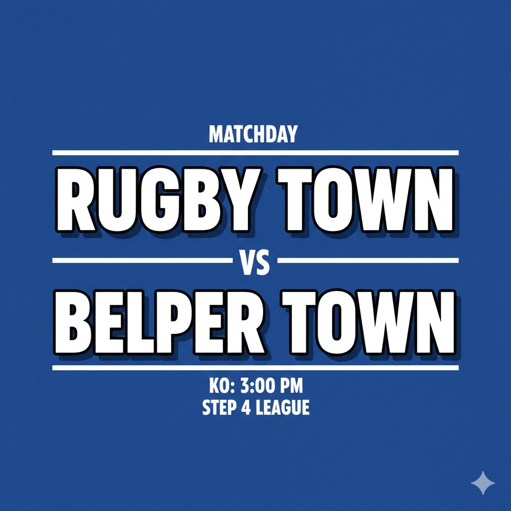 j04024447's tweet photo. MIDWEEK ACTION! ⚽️🔥
​Rugby Town vs Belper Town
Tonight | 7:45 PM Kick-off
​Come and support the lads under the lights! 🔵⚪️ #RTFC #BelperTown #LocalFooty https://t.co/gIYfQwYOXv