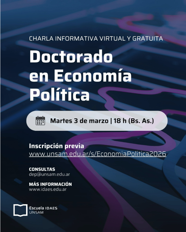 MDE_CEED_DEP's tweet photo. 📢 ¡Están abiertas las inscripciones al Doctorado en Economía Política en la  EIDAES UNSAM!
🗓️ Anotate a la charla informativa: https://t.co/KQhxFgyyR0 https://t.co/tirE21M9Ov