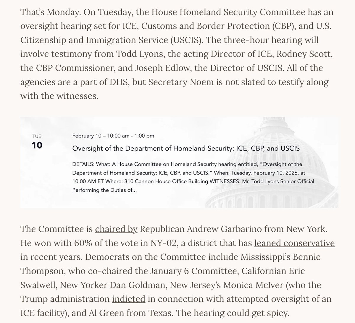 Asked if his agency has hired any pardoned Jan 6 defendants, ICE's acting Director says he doesn't have that info in front of him but will get it (wow!), but then says his agency takes assaults on law enforcement seriously. More so than the president his issued pardons,