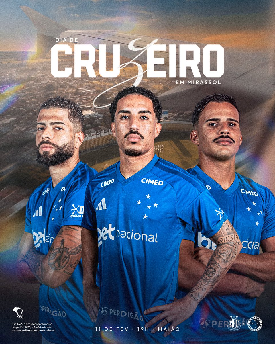 Cruzeiro's tweet image. 𝐀𝐛𝐫𝐢 𝐦𝐚̃𝐨 𝐝𝐚 𝐦𝐢𝐧𝐡𝐚 𝐯𝐢𝐝𝐚 𝐩𝐚𝐫𝐚 𝐩𝐨𝐝𝐞𝐫 𝐞𝐬𝐭𝐚𝐫 𝐜𝐨𝐧𝐭𝐢𝐠𝐨!
𝐏𝐚𝐫𝐚𝐫 𝐜𝐨𝐦 𝐞𝐬𝐭𝐞 𝐬𝐞𝐧𝐭𝐢𝐦𝐞𝐧𝐭𝐨 𝐞𝐮 𝐧𝐚̃𝐨 𝐜𝐨𝐧𝐬𝐢𝐠𝐨! 🎵🦊

Mirassol 🆚 Cruzeiro
🏆 Campeonato Brasileiro - 3ª rodada
🏟 Maião
🕓 11/02/2026 | 19h
📺 SporTV e Premiere…