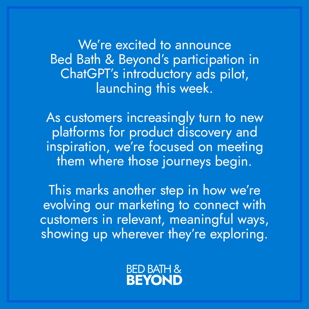 Bed Bath & Beyond tweet media