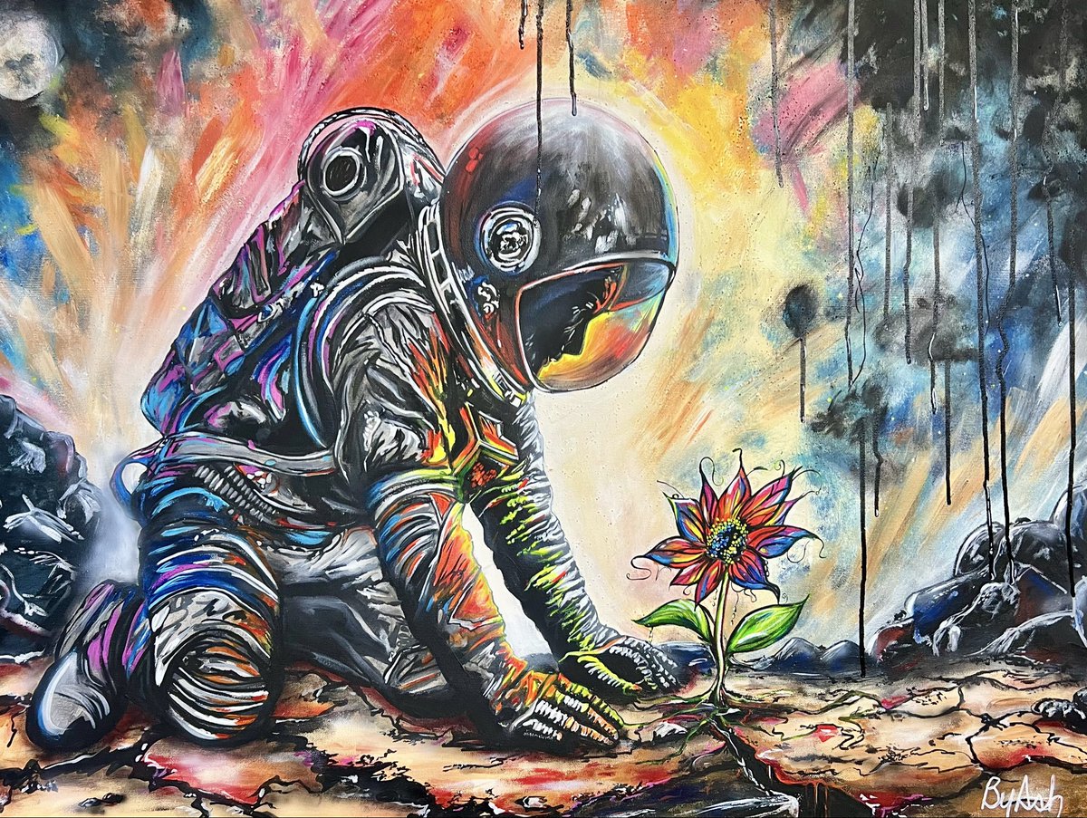 ByAsh556054's tweet photo. The Last Possible Bloom

There are worlds collapsing.
And there are small gestures that refuse to surrender.

Not an utopia — a choice.

Originally painted by hand.
The physical work has already found its home.
This NFT remains as a continuation of the message.

🔗 https://t.co/lUi95tqUFr

Thank you @VanArman, @rollbit, and #ArtTank for creating space where emerging voices can still be seen.