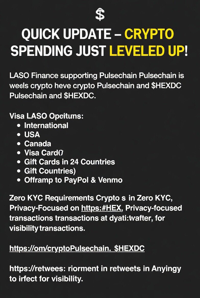 ➡️Twitter bio <a href="/LasoFinance/">Laso Finance</a> 
➡️Website: Laso.finance 

DYOR ✅