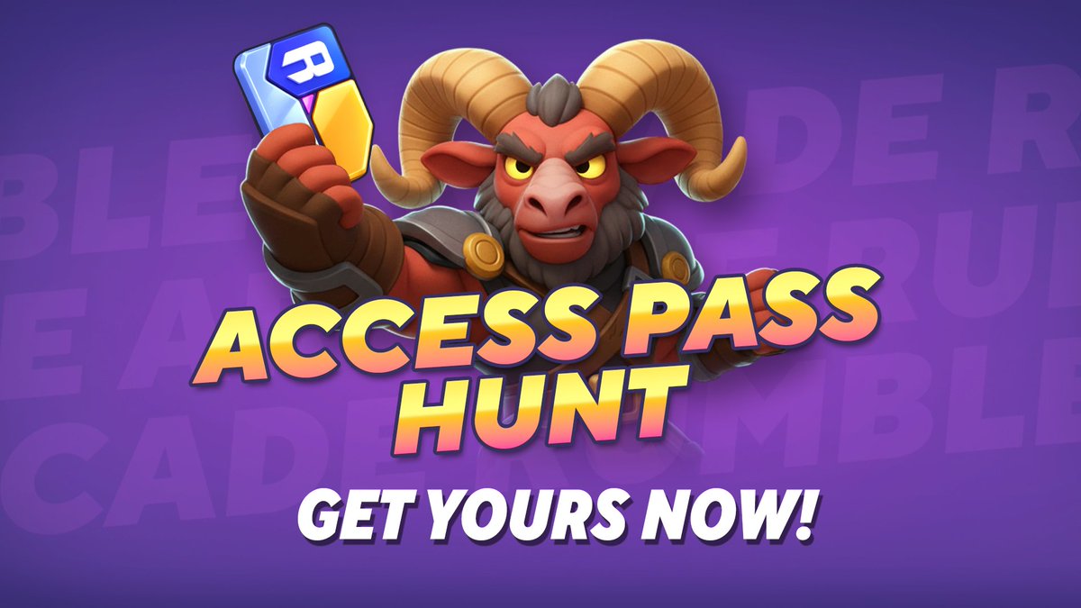 RumbleArcade's tweet image. 🎟️ Ronin Access Pass Hunt LIVE🎟️

Compete for your @Ronin_Network Access Pass and secure your spot in our $25,000 Ronin Launch Party!

📅 Participate in the event until February 12th, 15:00 UTC

How to win a pass:
🔹 Place in the Top 50 of the Access Pass Hunt event
🔹 Use…