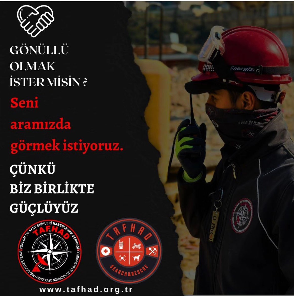 TAFHAD ARAMA KURTARMA HABERLEŞME DERNEĞİ tweet media