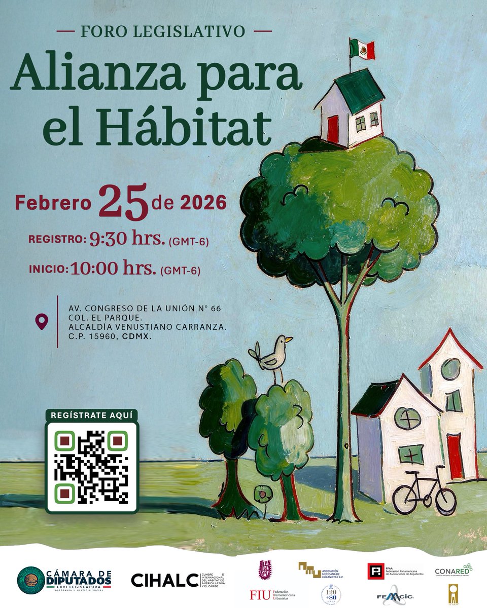 Foro Legislativo | Alianzas para el Hábitat – CIHALC 2026

La AMU participa en el Congreso de la Unión impulsando políticas públicas para el hábitat, la vivienda y el ordenamiento territorial.

#AMU #CIHALC2026 #AlianzasParaElHábitat #Urbanismo