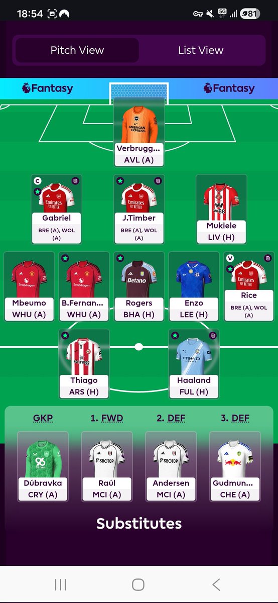 Aidas91108740's tweet photo. #fpl GW26 🔒
1FT Paqueta ➡️ Rice
OR 6934 🌍
Gabriel TC!
Triple Arsenal, no Wolves, Triple captain on Gabriel active, lets see where it gets me 😁 https://t.co/WKcHte8P9B
