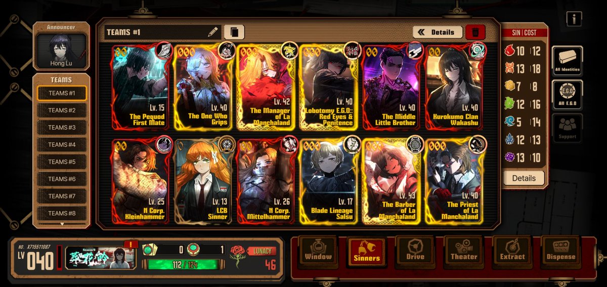 Bleed team(not fully complete) I am grinding shard for rodion