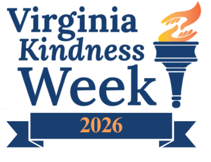 This week is Virginia Kindness Week! This annual initiative highlights the power of everyday acts of kindness in creating schools and communities that are more compassionate, safe, healthy and welcoming places to live, work, learn and play.  #VAKindnessWeek