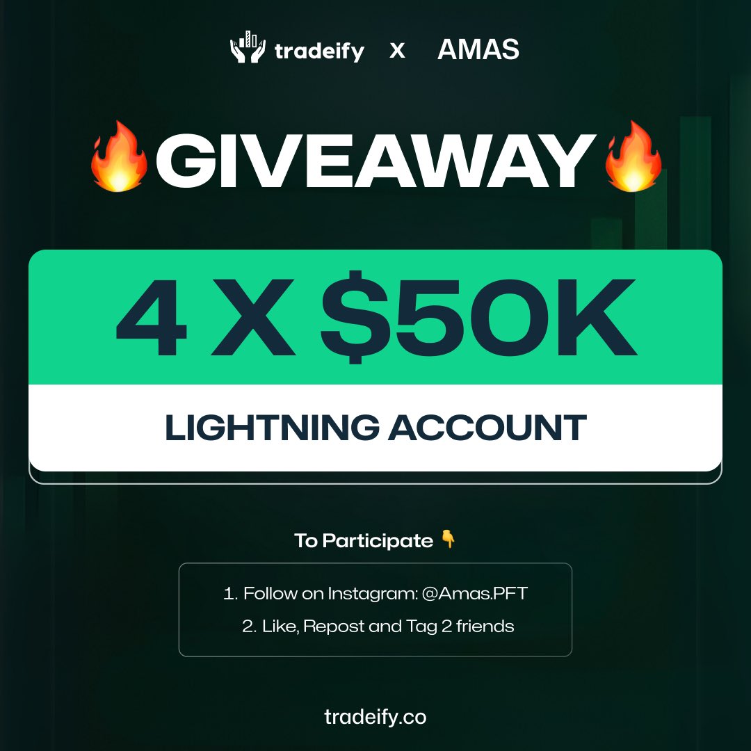 Hey <a href="/grok/">Grok</a> in 72 hours, pick 4 random winners who:

✅ Follows my Instagram: Amas.PFT
🔗: instagram.com/amas.pft
✅ Like ❤️ and repost this tweet 

Each winner gets a $50K Lightning 

Show proof in the comments.