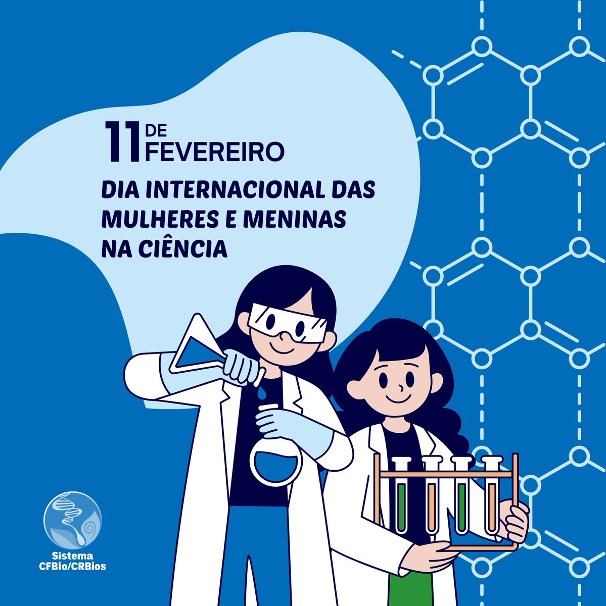 Hoje celebramos quem faz a ciência avançar com talento, dedicação e curiosidade 🔬✨
Mulheres e meninas constroem conhecimento e inspiram o futuro todos os dias.

#MulheresNaCiência #MeninasNaCiência #CFBio 🧬💚