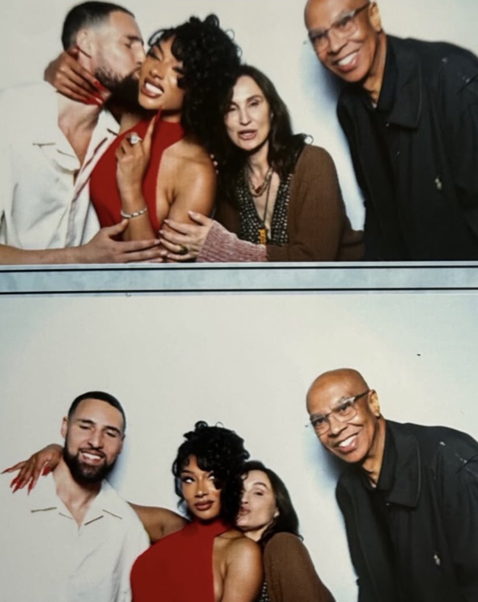 queen_stallion1's tweet image. Megan with Klay’s parents and the pic with Megan and her man on the beach😩❤️❤️