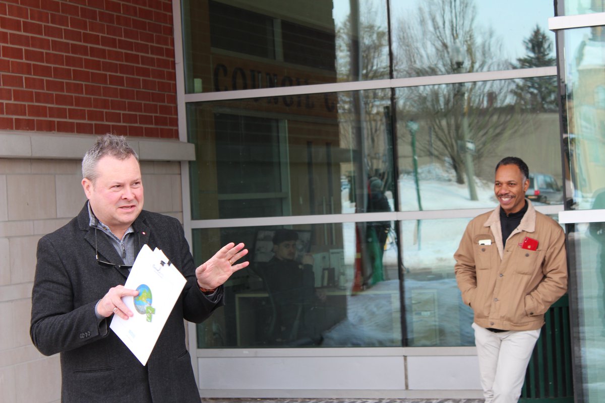 The Black History Month Organizing Committee was joined by Warden Marcus Ryan this morning in front of the Oxford County Administration Building to raise the Pan-African Flag to celebrate Black History Month.