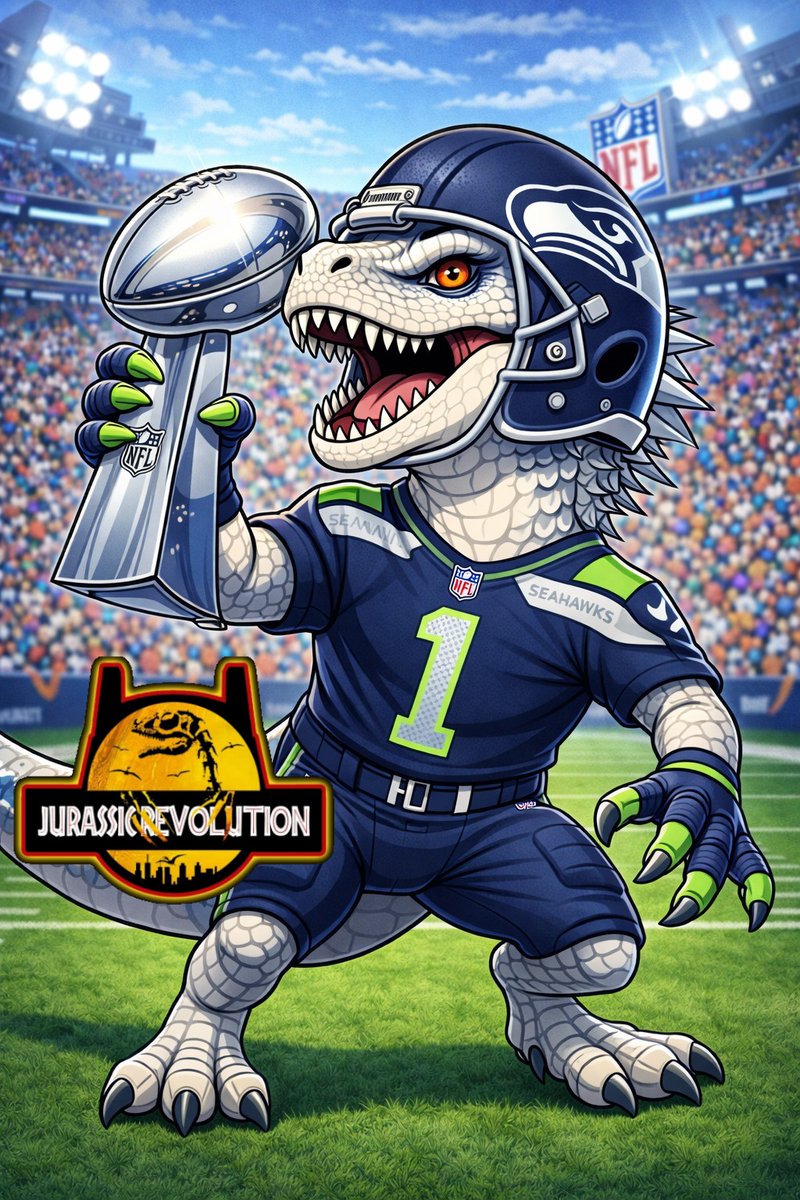 JurassicWoRevo's tweet image. Y el #VinceLombardi se lo lleva...¡¿la #IndominusRex?! Jajajaja último meme del #SuperBowlLX 

#JurassicWorld #ChaosTheory #JurassicPark