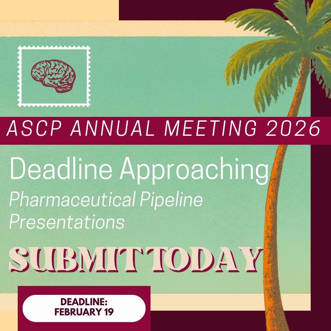 American Society of Clinical Pschopharm (ASCP) tweet media