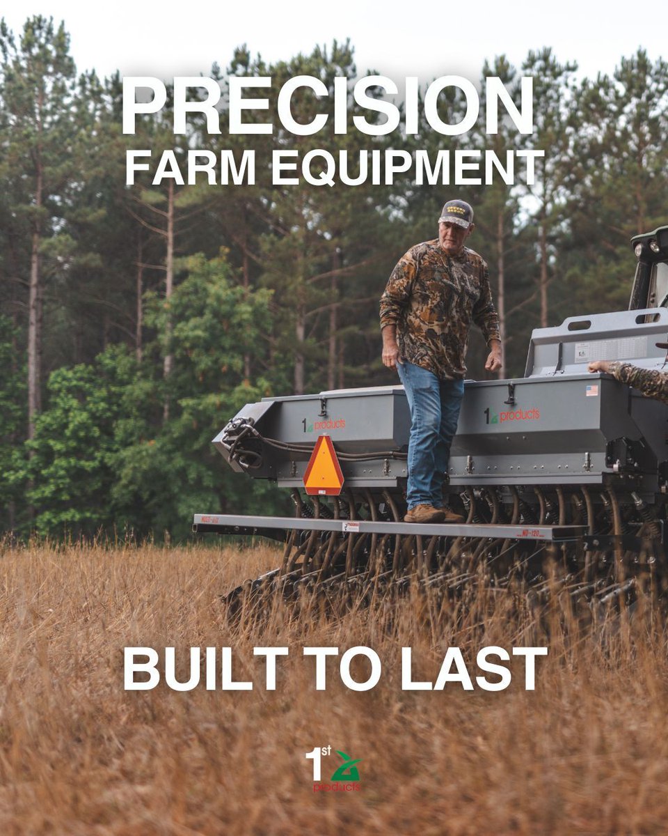 1stproducts's tweet image. When reliability matters, equipment has to perform day after day.

Our machines are built with precision engineering and durable construction to handle demanding field conditions and deliver consistent results year after year.

#FoodPlots #1stProducts