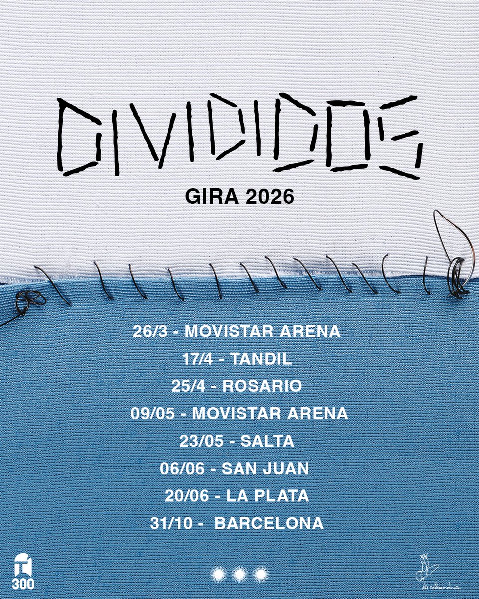 ¡Próximas fechas de la gira 2026!

linktr.ee/divididos