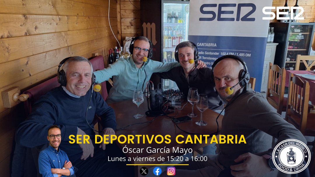📻 <a href="/SERDeportivos/">SER Deportivos</a> Cantabria (10/2/26) con <a href="/OskarGarcia16/">Óscar García Mayo 🎙</a>

🍽️ La Nueva Casa del Médico

🎧 cadenaser.com/audio/ser_cant…

⚽️ Postpartido #RacingMirandés (1-0)
🎙️ Declaraciones de JAL
🗣️ #ElSanedrín con <a href="/edubermudezz/">Edu Bermúdez Dapena</a>, Antonio Carriazo, Ángel Serdio y <a href="/jonathanlop45/">Joniñho</a>