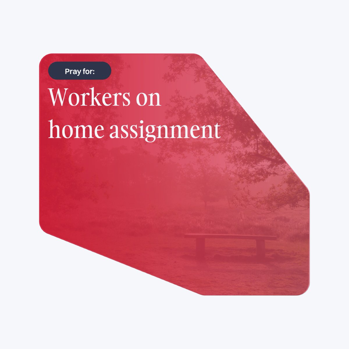 Matthew 11:28–29
“Come to me, all who labor and are heavy laden, and I will give you rest.”

Our workers partake in good, yet demanding work. Pray the time on home assignments are remedial.

"Christ, may you give the peace that only you can provide."

🔗 sim.ca/prayer