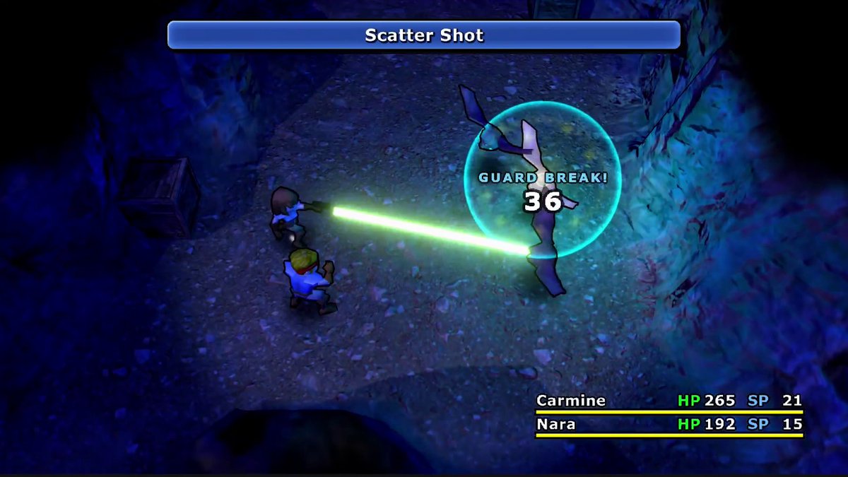 Target enemy weaknesses to trigger a Guard Break, leaving them vulnerable for the rest of the battle. #indiegamedev #gamedev #rpg