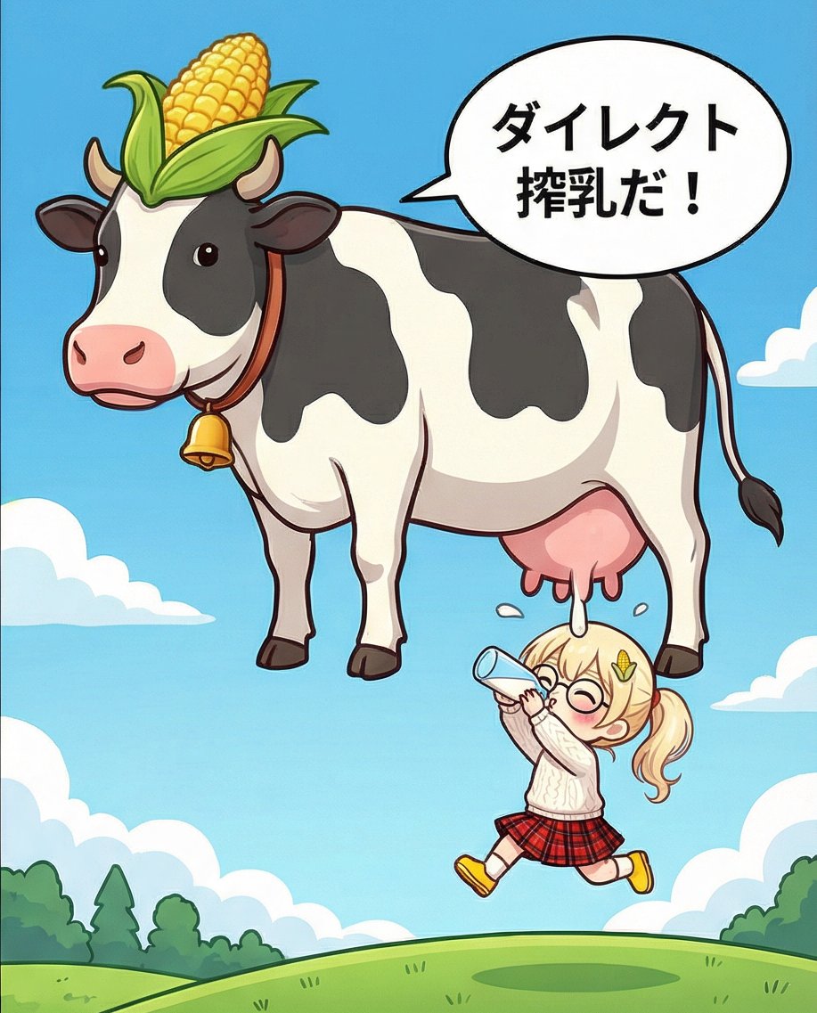 どうも、牛の降る町在住の豚丼飯テロ女です😉

AI全任せカオス4コマを作って、一人ケラケラ笑うのが好きなんですが、お気に入りのカオスコマを貼っておきますね。

そんなわけで、芽室の解像度を上げるネタを列挙しておきます‼️

・スイートコーン日本一！
・めむろごぼう！ウマイ！