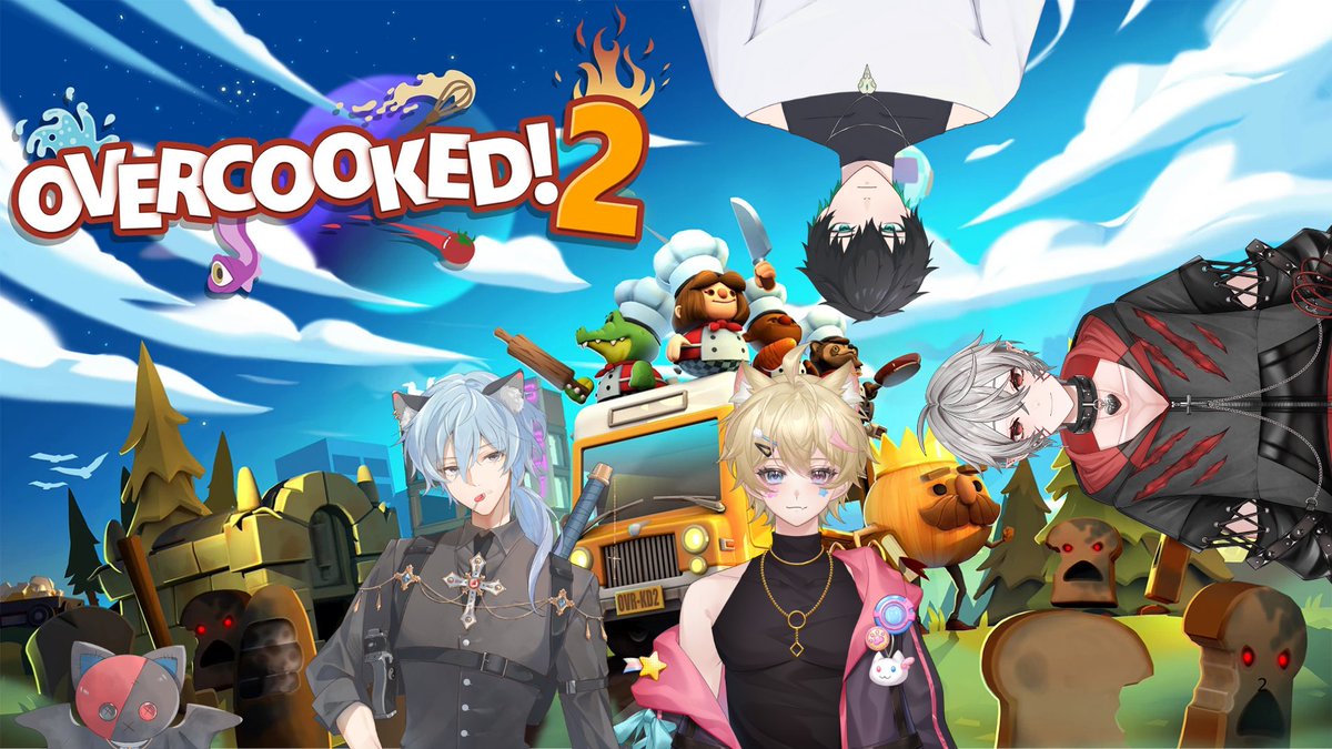 明天 8:00pm 会和猫猫倫 , 穆鸦 , 朔Shuo一起玩Overcooked !!!
看我会先发疯  还是他们先发疯🤓
但是我知道有人看到我这封面已经先发疯了 :3
<a href="/KrowChevaliere/">穆鴉 Krow</a> 
<a href="/shuo_v/">朔Shuo(VTuber準備中）</a> 
<a href="/mao_lun1207/">Maolun貓貓倫🐱清純系~新人VTuber</a>