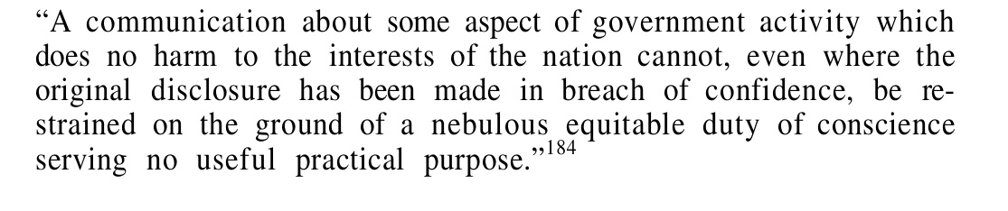 ISparshUpadhyay's tweet photo. @ManojNaravane Dont know why but this post reminded me of an observation made by Lord Keith in the landmark #Spycatcher case https://t.co/eaHIPkbtQQ
