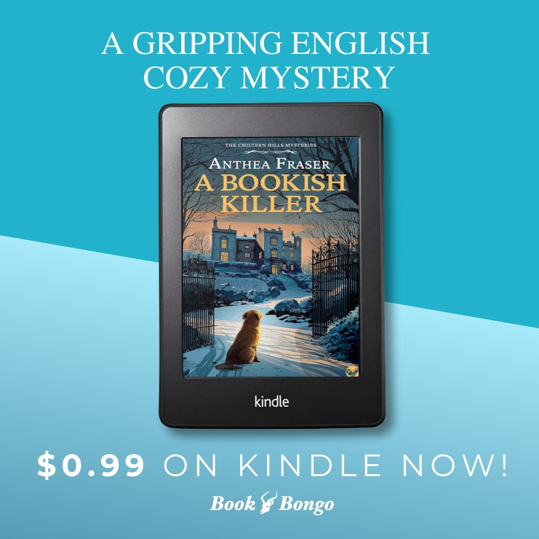 Just $0.99 on Kindle now!
A BOOKISH KILLER: A gripping English cozy mystery full of twists by Anthea Fraser
UK: amazon.co.uk/dp/B0GH125QG8/
US: amazon.com/dp/B0GH125QG8/ 
#cozymystery #cozyvibes #bookish #ReadersWanted #MYSTERY #99cents #bookstoread #BooksWorthReading #kindlebooks