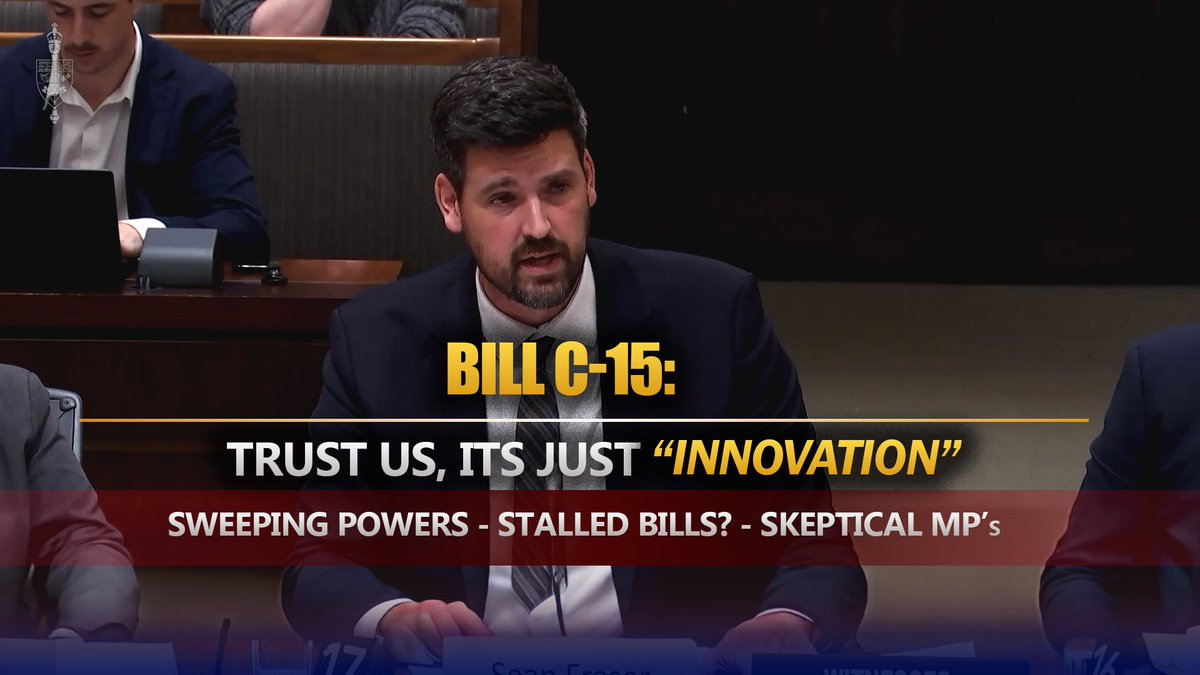 The Liberal government says Bill C-15 is just about "innovation."

Sean Fraser says Bill C-15 is about modernizing the economy, keeping pace with other countries, and giving Canada the tools it needs to compete. They say the “regulatory sandbox” is limited, temporary,