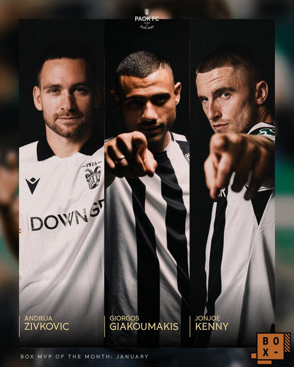 PAOK_FC's tweet image. Ξεκινάμε τις ψηφοφορίες του Ιανουαρίου. Ζίβκοβιτς, Γιακουμάκης ή Κένι; Ποιος θα πάρει το βραβείο του πολυτιμότερου; Ο λόγος σε εσάς! #BOXMVP #January  

🔗paokfc.gr/nea/20260210-p…