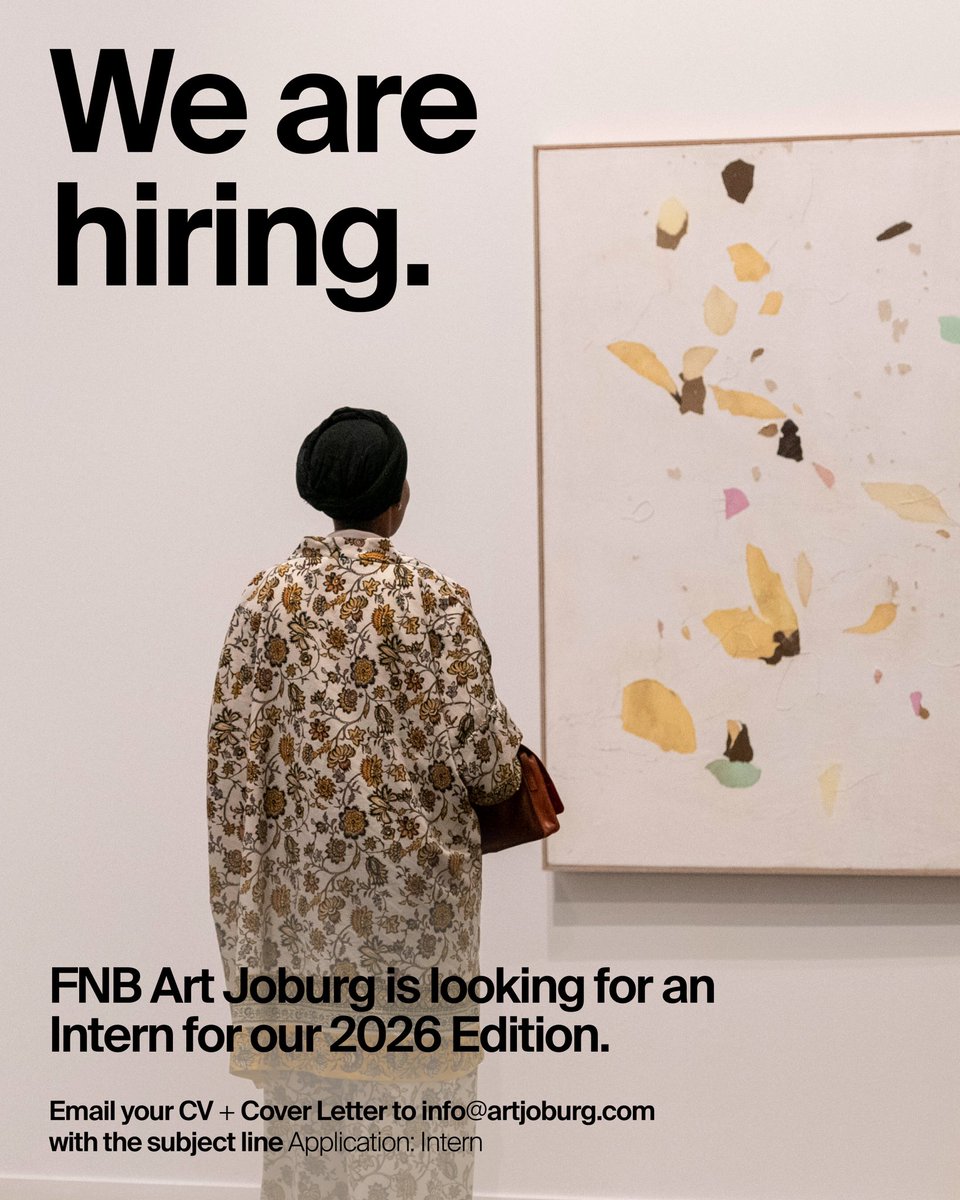 FNB Art Joburg is seeking a reliable individual with a strong interest in building a career in the fine arts industry.

Visit the link below to apply.

artjoburg.com/we-are-hiring/