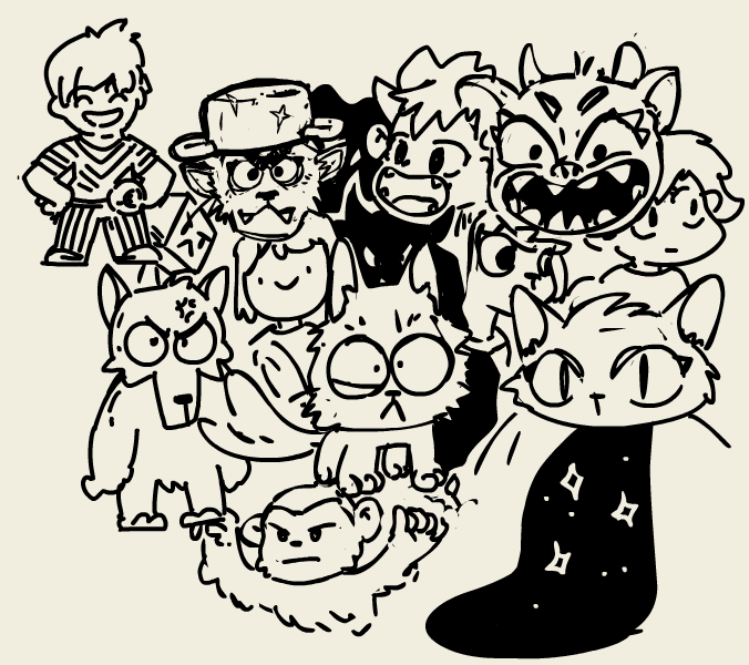 Just a bit of today's art flow. Sketched this guys while being stuck on some calls.