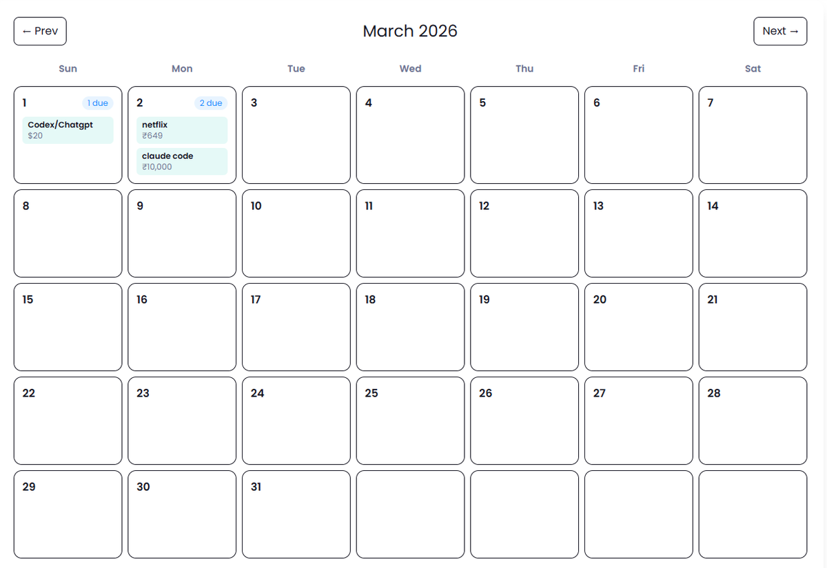 VijayJoshi46356's tweet photo. I was not sure how much I was paying per month in SaaS bills.  Most people don't until they check. 

Hence I built Renewal Radar (aka SubSync): one dashboard, all your subscriptions, alerts before they renew.

Stop bleeding money quietly.  Free forever. https://t.co/79iQjg7EGp https://t.co/4iKzTXevIf