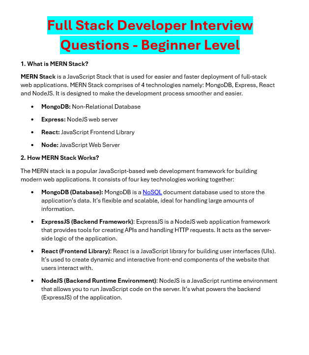 DIGITALEARN_1's tweet image. 𝗔𝗿𝗲 𝘆𝗼𝘂 𝗶𝗻𝘁𝗲𝗿𝘃𝗶𝗲𝘄-𝗿𝗲𝗮𝗱𝘆 𝗮𝘀 𝗮 𝗙𝘂𝗹𝗹 𝗦𝘁𝗮𝗰𝗸 𝗗𝗲𝘃𝗲𝗹𝗼𝗽𝗲𝗿?

This PDF covers must-know interview questions in one place.

 Access here: linkedin.com/feed/update/ur…

#java #learntocode #interview #prep #coding #developer  #FrontEnd #backend #jobprep