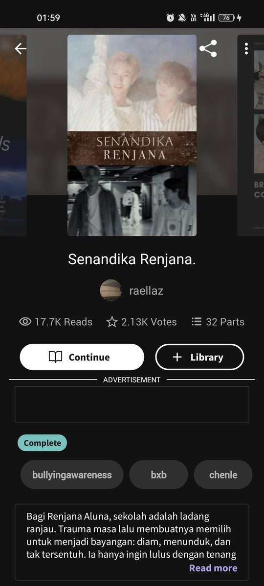 renhyuckbase's tweet photo. (rhau) aku nemu cerita wattpad bagus BANGET sumpahh😭 kalian wajib bacaa🫶🏼😻
aku salting banget, udah END juga, maraton 30 chapter ga kerasa huhu☝🏿🥹 https://t.co/uppZlJG3OT