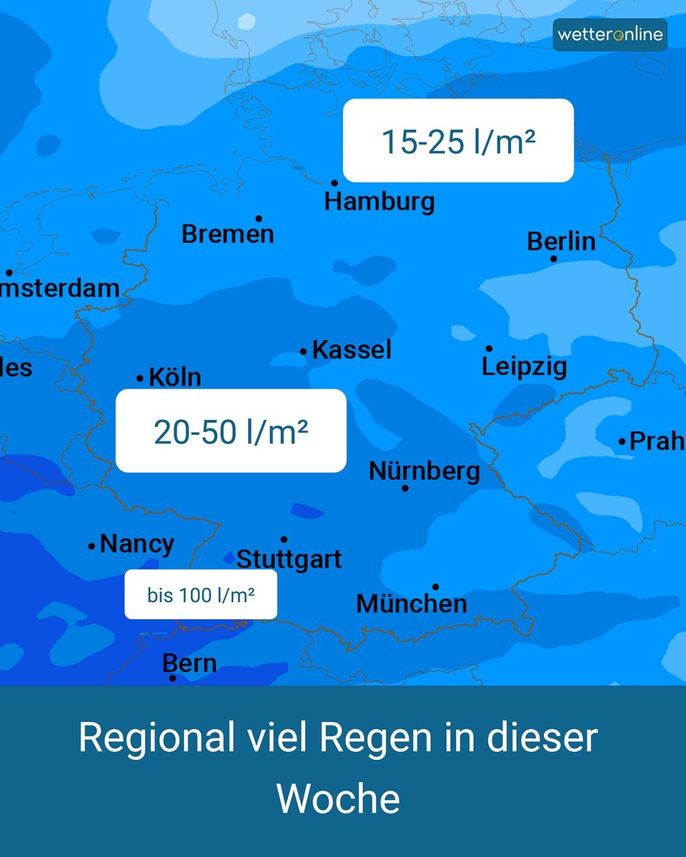 WetterOnline's tweet image. Tauwetter &amp;amp; viel Regen
Bis zum Wochenende bringen Tiefs regional ergiebige Regenmengen 🌧️ Besonders im Westen und Südwesten. In den Mittelgebirgen taut es bis ganz nach oben, kleine Flüsse können anschwellen. 

Mehr hier: ➡️ to.wetteronline.de/regen-tauwette… 

#Regen #Tauwetter #Hochwasser