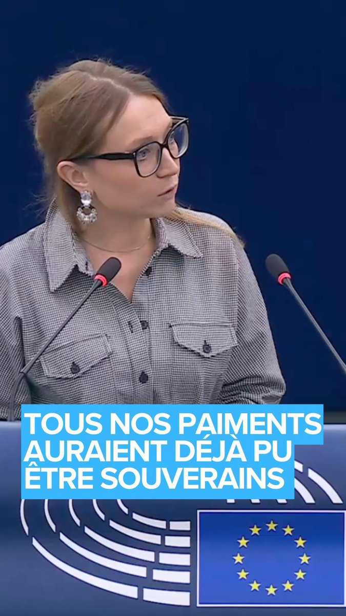 « Tous nos moyens peuvent être européens. 

Ils auraient déjà dû l’être! Si certains n’avaient pas bloqué notre projet d’euro numérique.

Cela suffit. Les blagues les plus courtes sont les meilleures.

Exigez de vos députés et de vos banques un soutien à l’euro numérique. »