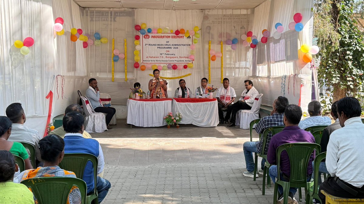 nhm_assam's tweet photo. 💊 3rd Round of Mass Drug Administration (MDA) for Elimination of #Lymphatic_Filariasis from 10–19 Feb 2026 in select blocks of Assam.
With 80%+ compliance achieved earlier, let’s aim higher—together.
#EndLF #MDA2026 #FilariasisFreeAssam #PublicHealth #NHMAssam https://t.co/NuXXrfGdmz