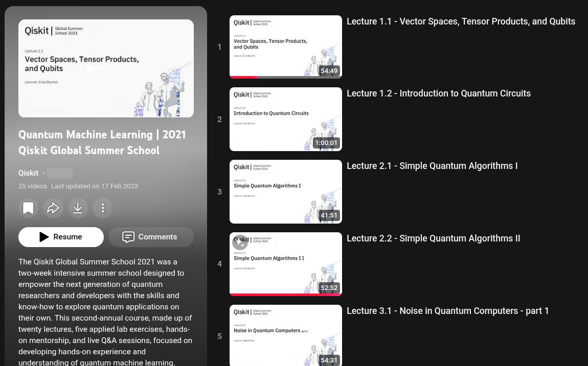 httpsXrth's tweet photo. One of the best free courses on Quantum Machine Learning. Strong foundations, real quantum circuits, and taught by people shaping the field. Highly recommended if you’re serious about QML. 
Watch here 👉 https://t.co/yJiYT4Mglm�
#QuantumComputing #QuantumMachineLearning #Qiskit https://t.co/wmmyn3TboA