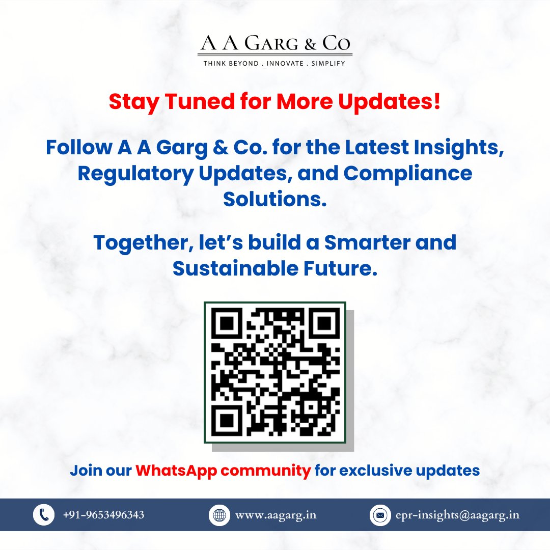 AAGargCo's tweet photo. 🔔 CPCB Update: EPR Audit Portal launched to streamline and digitize audits for empanelled agencies.
Learn its compliance impact in our EPR Regulatory Briefing.

👉 Register: https://t.co/RfA5nh1gwK
#CPCB #EPRCompliance https://t.co/34Rutolq5T