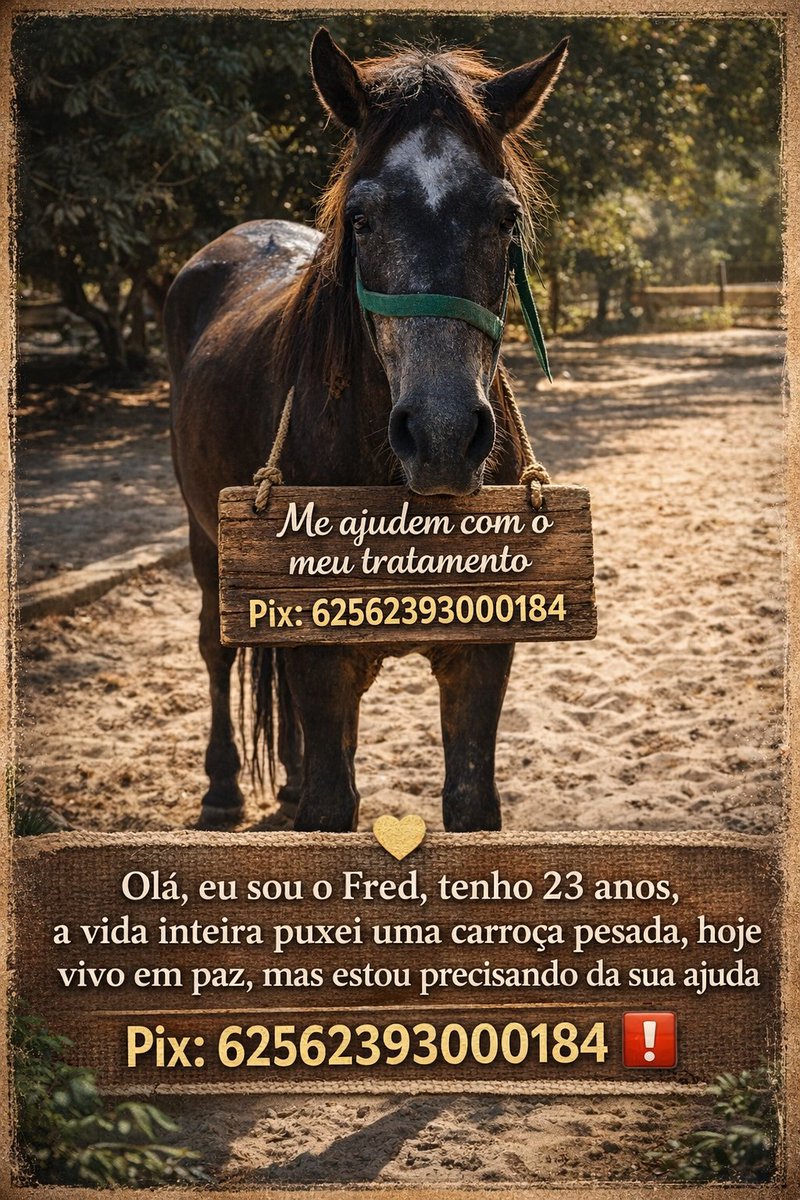 Consegui 10 reais de ajuda p medicações do Fred 😔
De 1037 reais que eu preciso, tanta luta p agora o risco real da morte sem as medicações 
É bem decepcionante nunca ter $ em caixa, como os animais de grande porte são tão invisíveis 😔
Me ajudem com RT pelo amor de Deus 🙌🏾