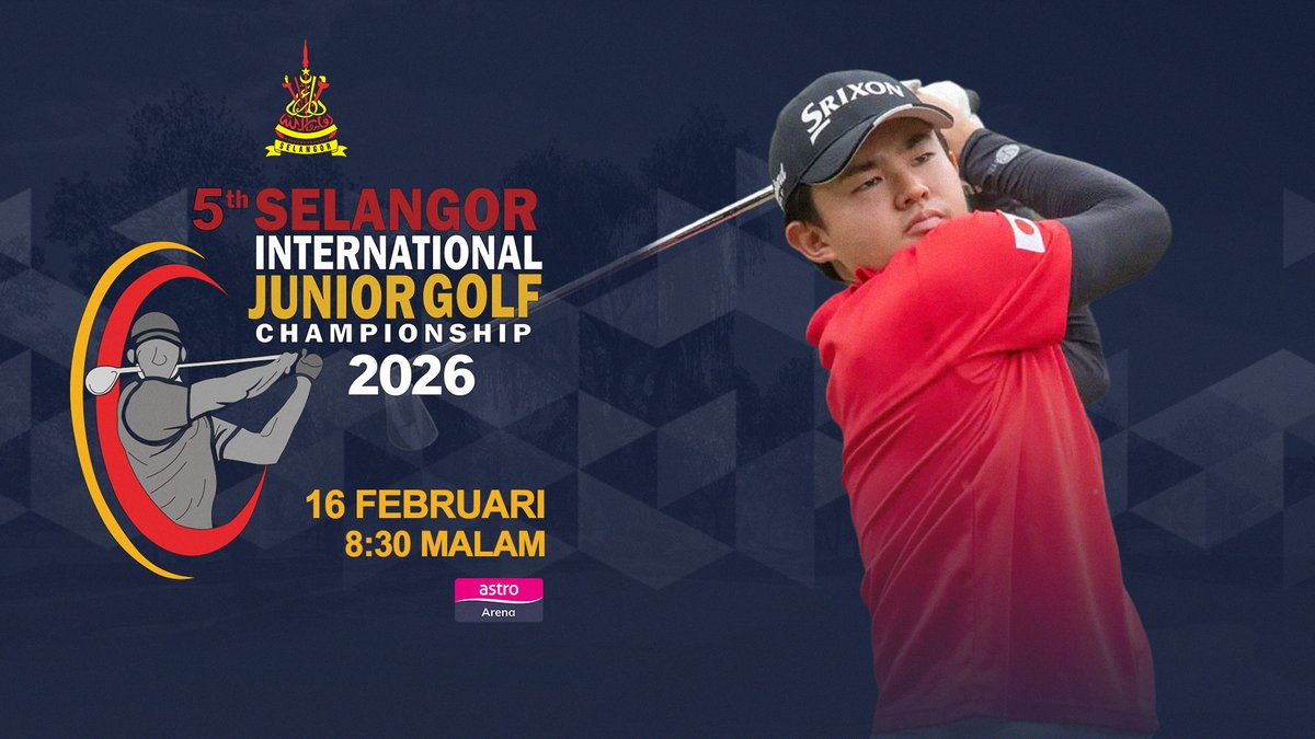 ASTROARENA's tweet image. Bagi peminat sukan golf, nantikan sorotan dari Kejohanan Selangor International Junior Golf dibawakan khas pada 16 Februari ini di saluran 801HD bermula 8.30 malam selepas Nadi Arena!

#SIJC2026 #NadiArena #AstroArena