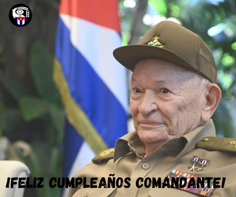 Buenos días vecino 🌞 

🥳 Los #CDRCuba felicitan al Comandante de la Revolución y Héroe de la República de #Cuba Guillermo García Frías en su 9️⃣8️⃣ cumpleaños. 

💪 Destacado revolucionario cubano, primer campesino en incorporarse al Ejército Rebelde.