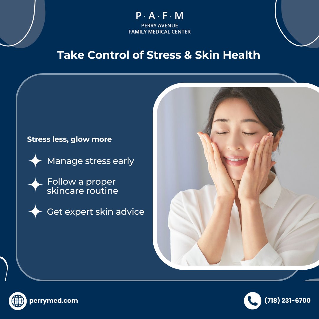 PerryMed18's tweet image. Stress can trigger acne, inflammation, and early aging but you can take control. 

Manage stress, follow a proper skincare routine, and get expert dermatology care for healthier skin. Start today: perrymed.com/services/derma…

#ClearSkinGoals #HealthySkin #PerryMed