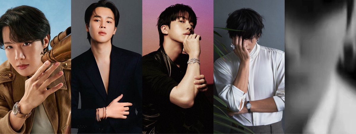 J-hope x Audemars Piguet
Jimin x Tiffany&amp;Co
JIN x FRED
V x Cartier
Jungkook x Hublot

THE LUXURY JEWELRY/WATCH AMBASSADOR DEALS GODDAMN
