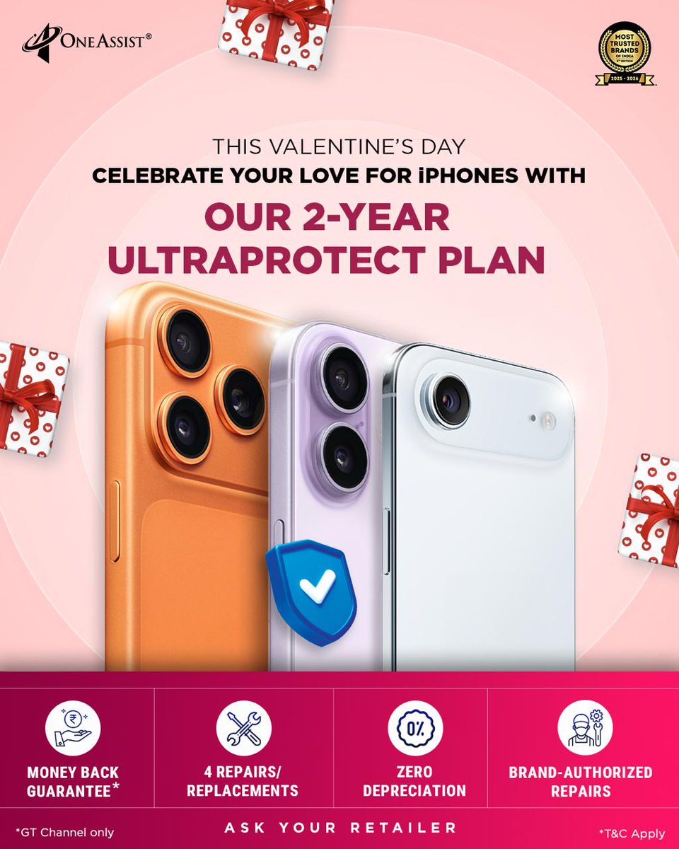 Because true love deserves protection - 2 years of worry-free coverage, zero depreciation, and brand-authorized repairs with UltraProtect.

#UltraProtect #LoveYouriPhone #OneAssist #WorryFreeProtection #BrandAuthorized