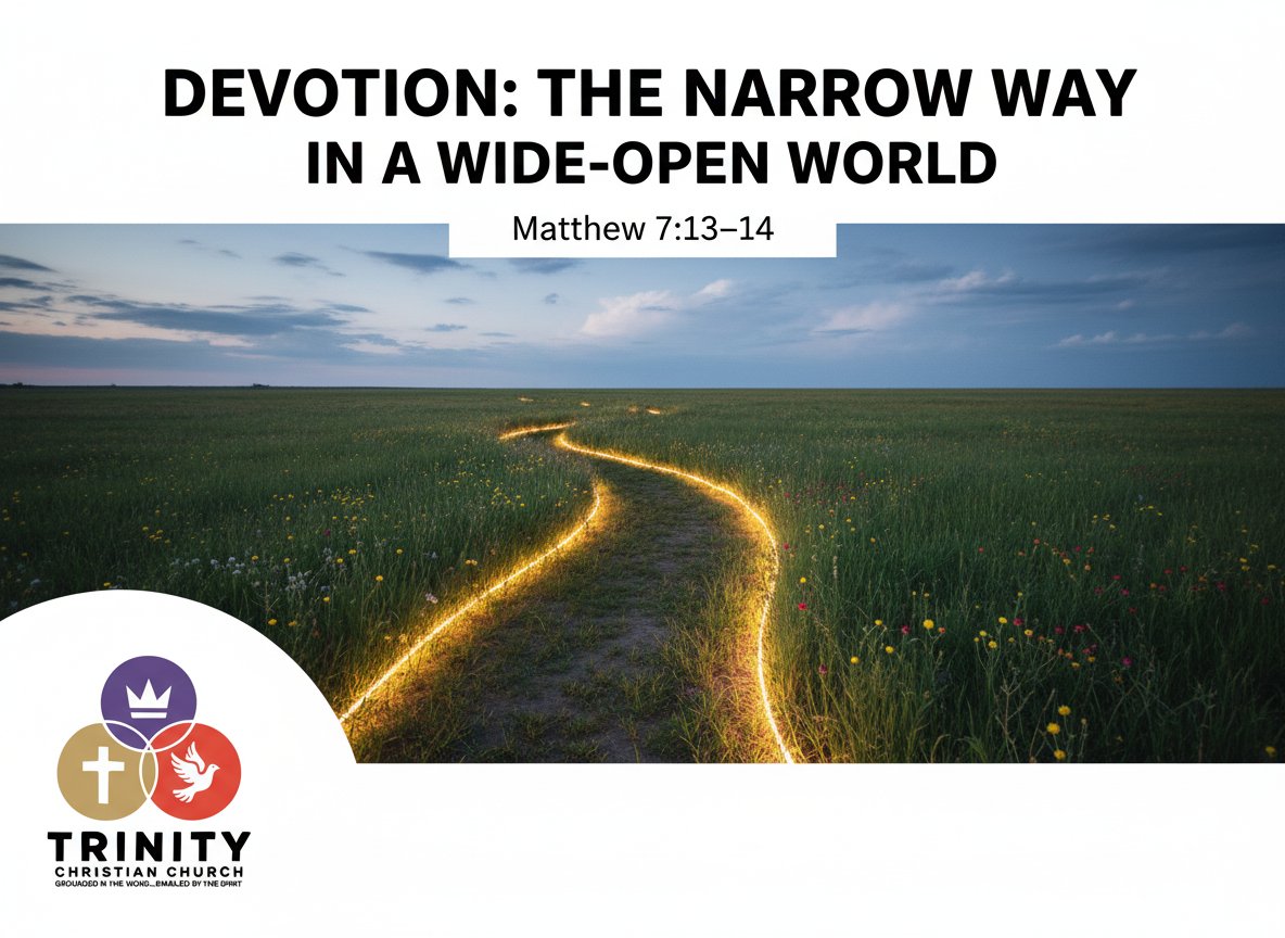 tccofavoca's tweet image. THE NARROW WAY IN A WIDE‑OPEN WORLD
The easy road pulls us from God.
The narrow way takes surrender and trust—
but it’s the only path that leads to life.
Jesus strengthens every step.
Matthew 7:13–14 (KJV)
#NarrowWay #ChooseLife #WalkWithJesus #FaithOverFeelings #Matthew7
