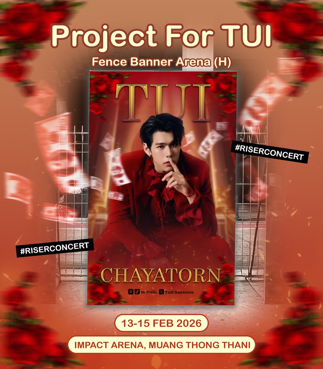 _ctcmrp's tweet photo. Project For @TuiChayatorn at #RISERCONCERT 🫶🏻🧡

📍 Fence Banner Arena 
🗓 13-15 FEBRUARY 2026 

#MTuiOurLight 💫
#TuiChayatorn #LYKN https://t.co/8LRN6tkPom