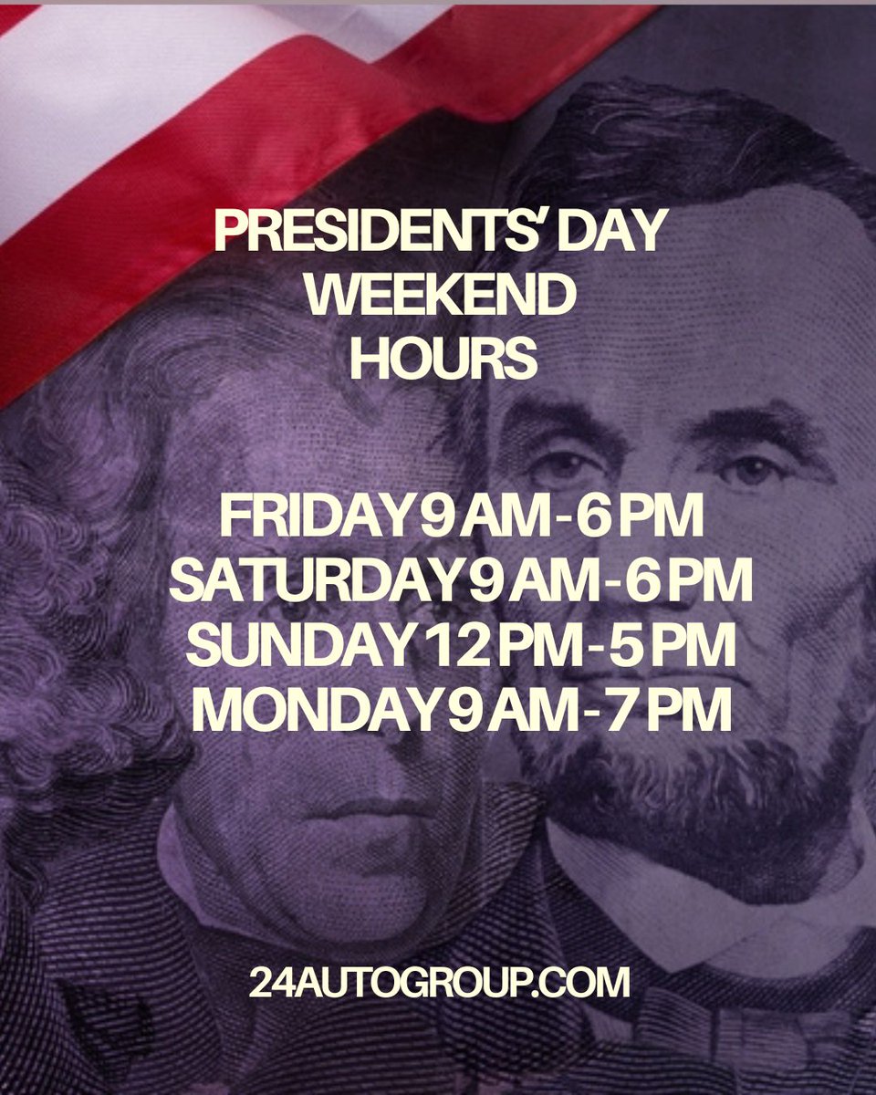 NissanStateline's tweet photo. Join us all weekend long at any one of our 24 Auto Group locations for Presidents’ Day Weekend Savings Event. You don’t want to miss it!

Friday 9 AM - 6 PM
Saturday 9 AM - 6 PM
Sunday 12 PM - 5 PM
Monday 9 AM - 7 PM

#24autogroup #newenglandgetsmoreat24 https://t.co/RtXbiO6e8h https://t.co/0RSpjSGj1P