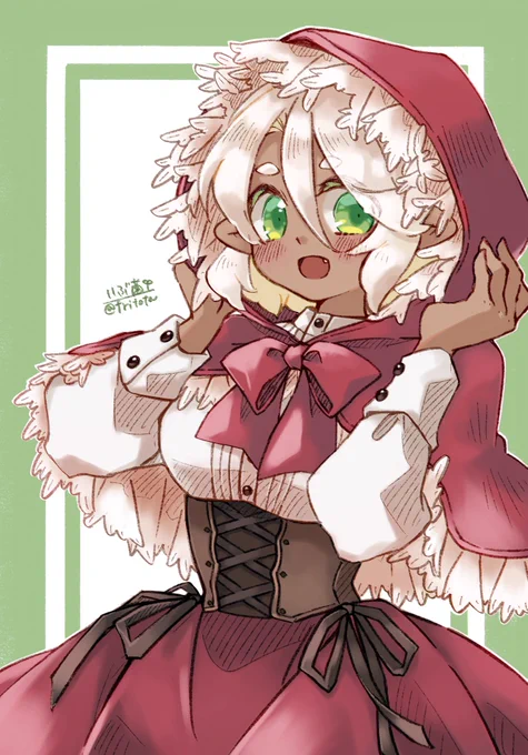#イラスト #ウィルコットの交遊奇譚 赤ずきんスタイルブランちゃん